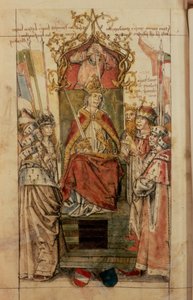 III. Frigyes választófejedelemekkel körülvéve (tintával a papíron) alkotó: German School